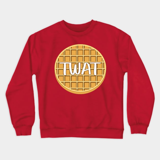 Twat Waffle Crewneck Sweatshirt by rachybattlebot